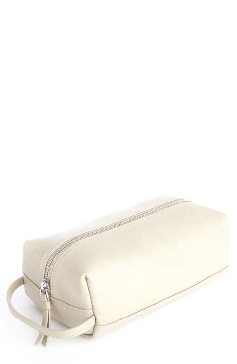 Compact Leather Toiletry Bag