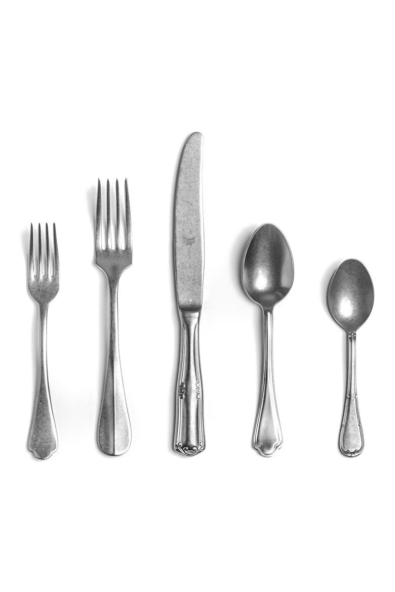Eclectic 5-Piece Place Setting, Main, color, STAINLESS STEEL