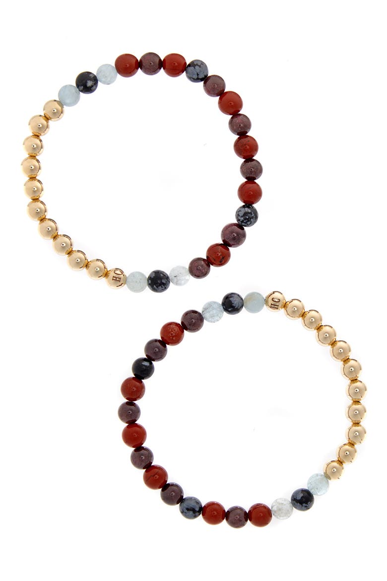 N82 Gut Health Set of 2 Healer's Bracelets, Main, color, YELLOW GOLD