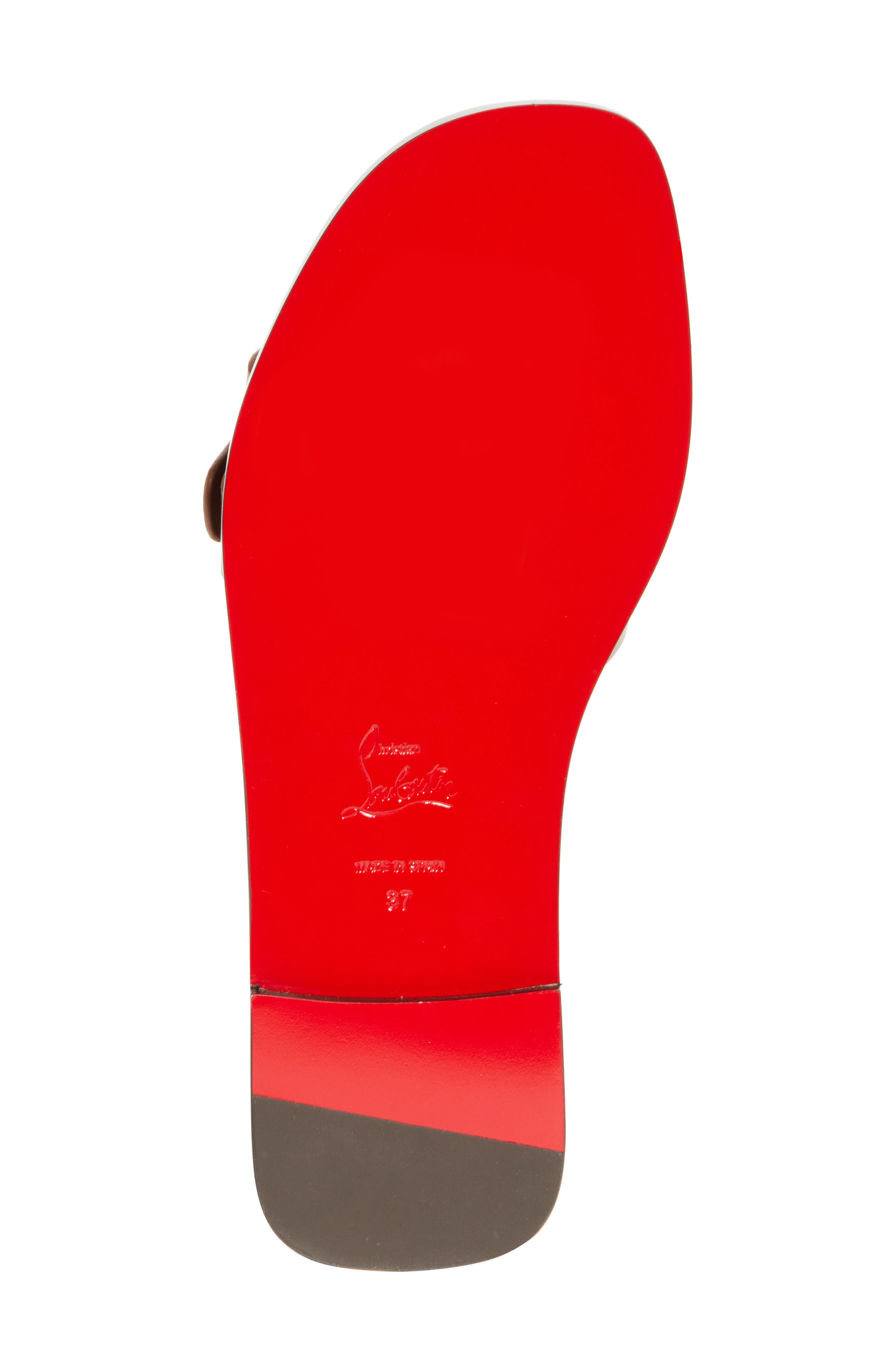 Her in Roma Mule Flat, Alternate, color, DARK CARMINE/ LIN COGNAC