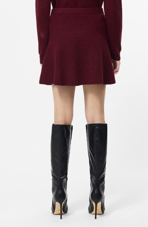 French Connection Vhari Sweater Miniskirt In Burgundy