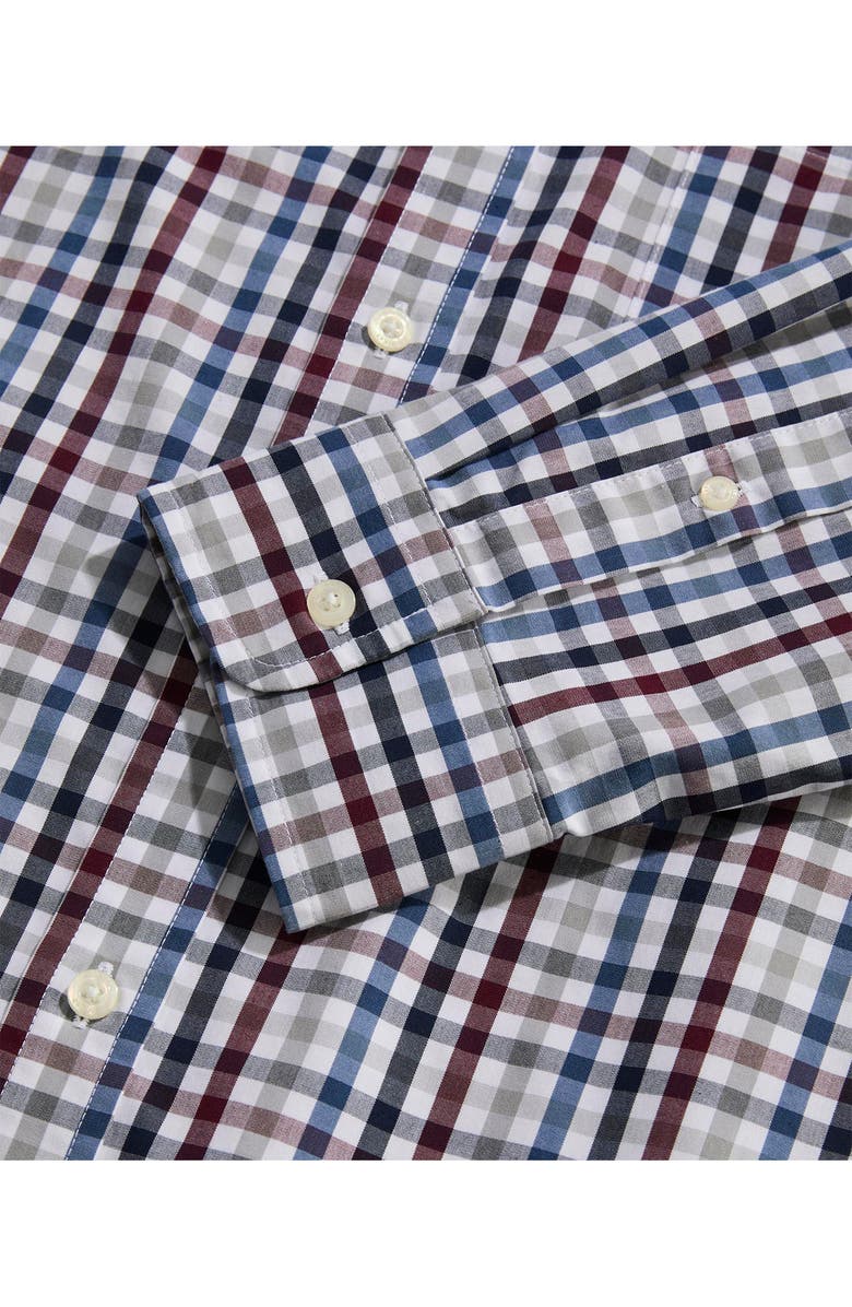 vineyard vines Classic Fit Tattersall Poplin Button-Down Shirt, Alternate, color, Crimson