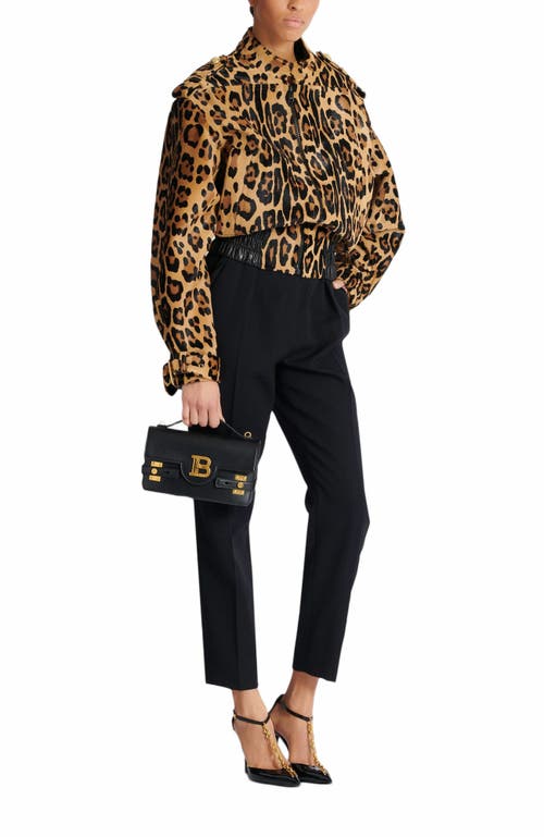 Balmain B-buzz 17 Leather Shoulder Bag In Black