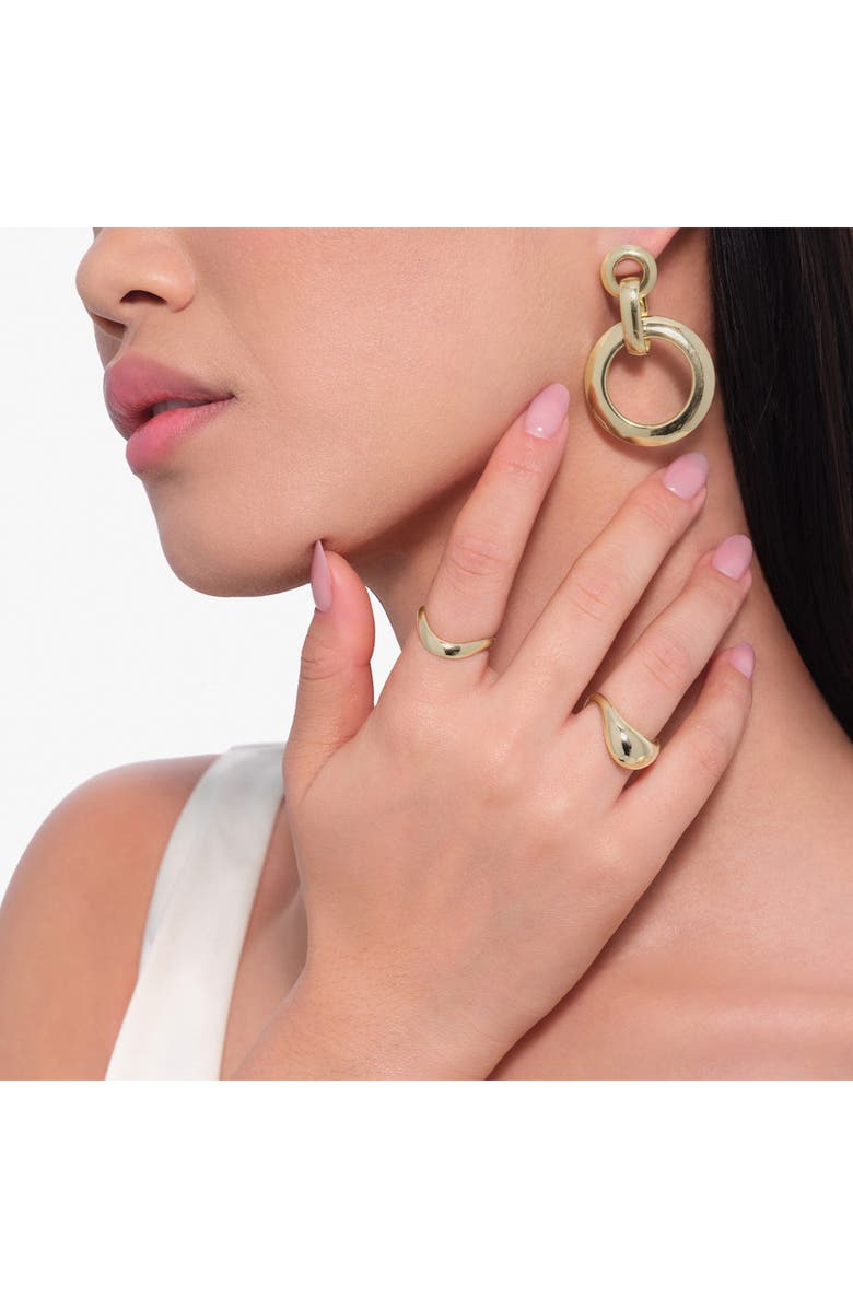 LANA Wavy Curved Bubble Ring, Alternate, color, Yellow Gold