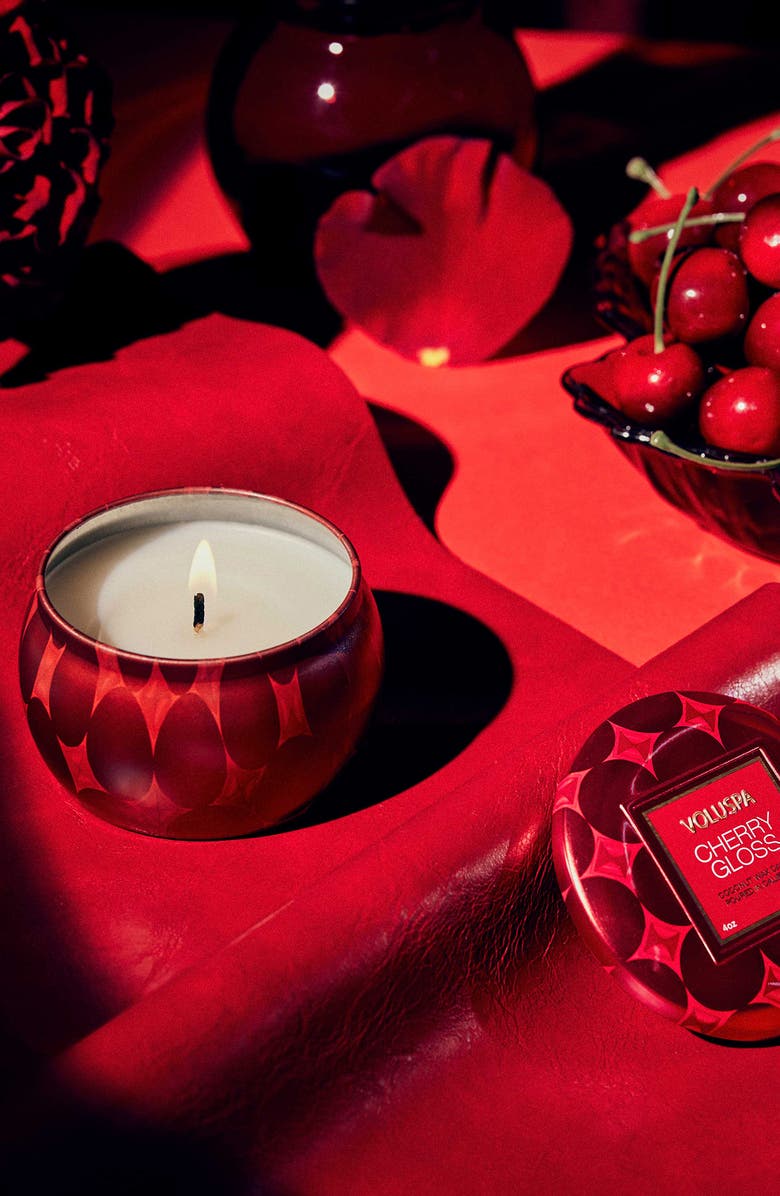 Voluspa Cherry Gloss 3-Wick Tin Candle, Alternate, color,