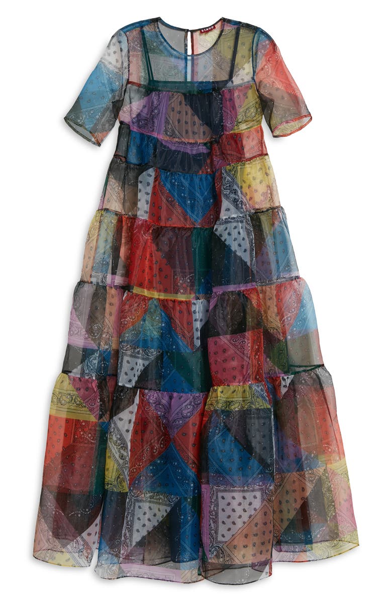 STAUD Hyacinth Organza A-Line Dress, Alternate, color, 