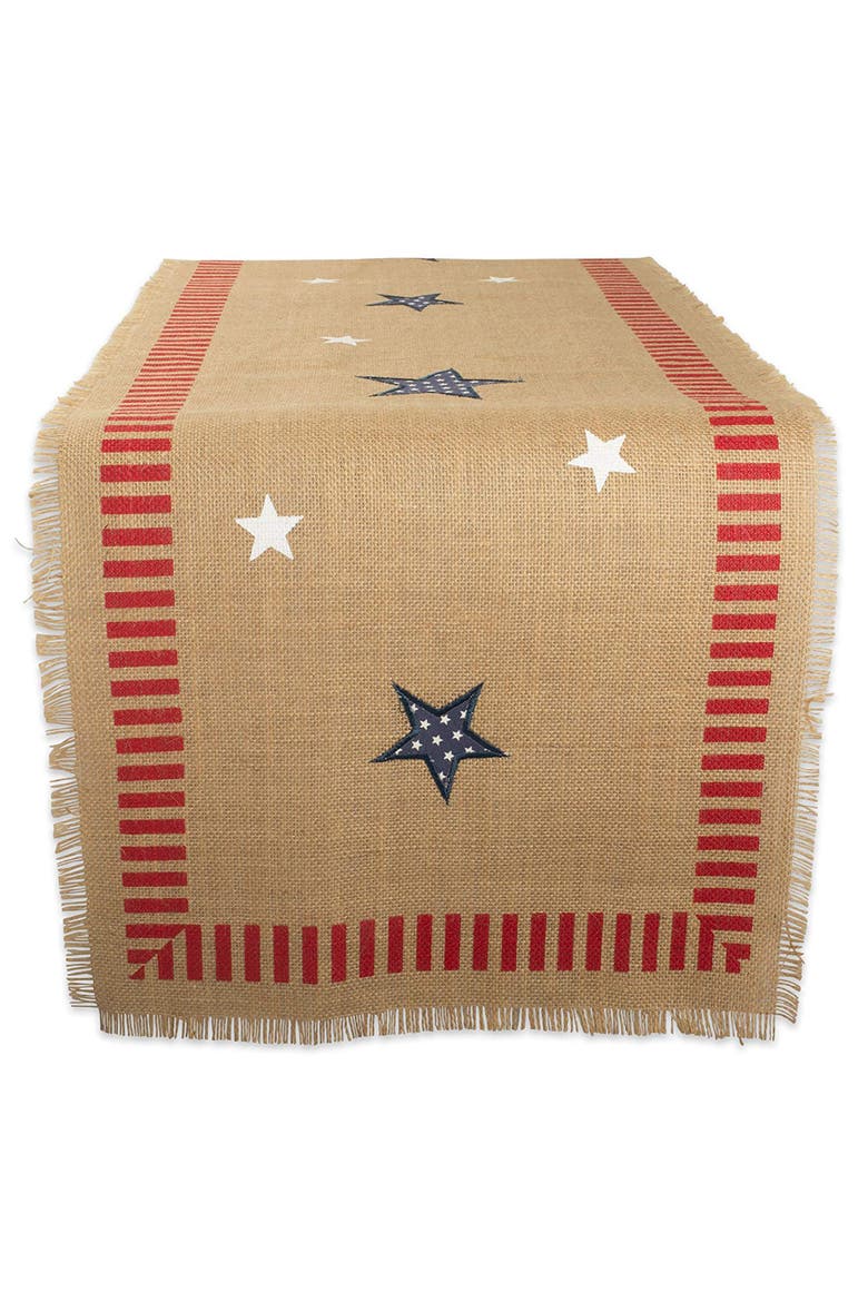 Jute 4th of July Table Runner, Main, color, 4th of July