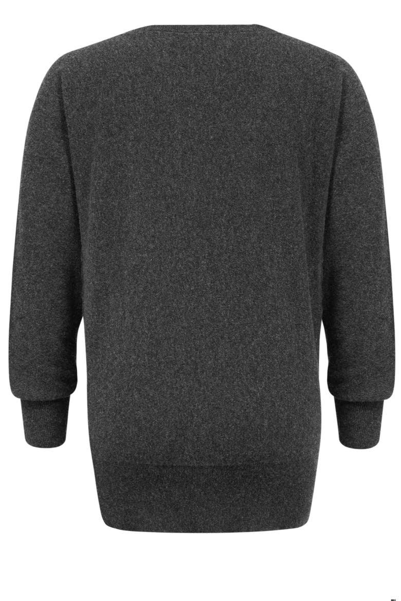 Geelong Wool Slouch Slash Neck Sweater, Alternate, color, CHARCOAL