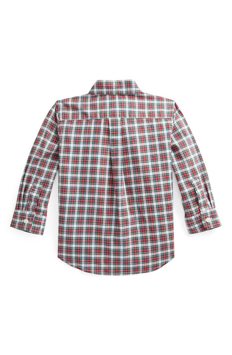 Ralph Lauren Plaid Poplin Cotton Button-Down Shirt, Alternate, color, 