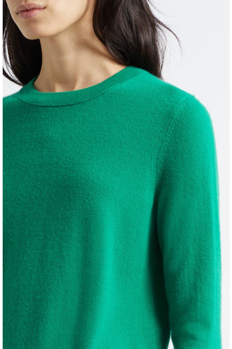 Classic Crewneck Cashmere Sweater, Alternate, color, EMERALD