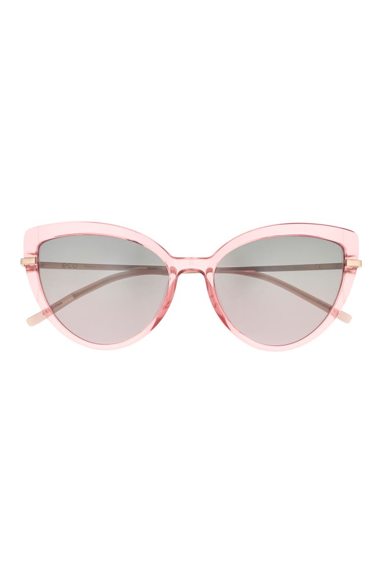 Aubrey 55mm Polarized Cat Eye Sunglasses, Main, color, BLUSH PINK