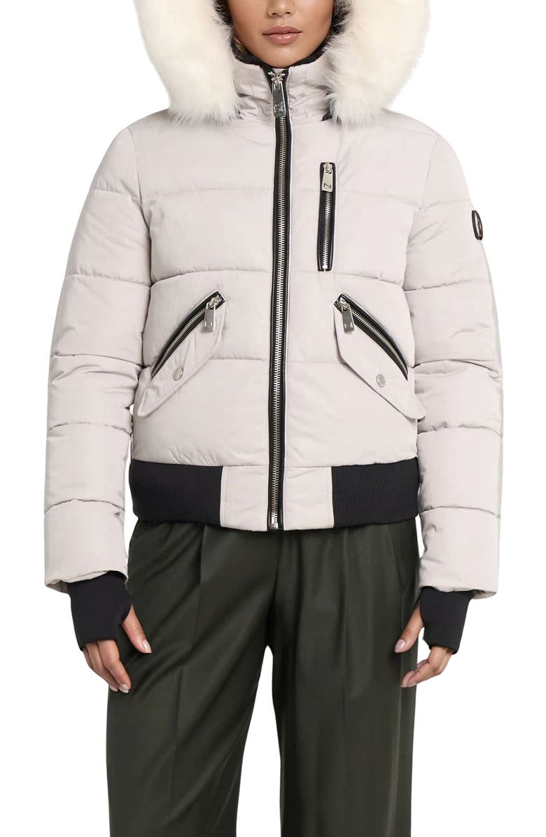 Noize Vic Heavyweight Bomber Jacket, Main, color, Snow