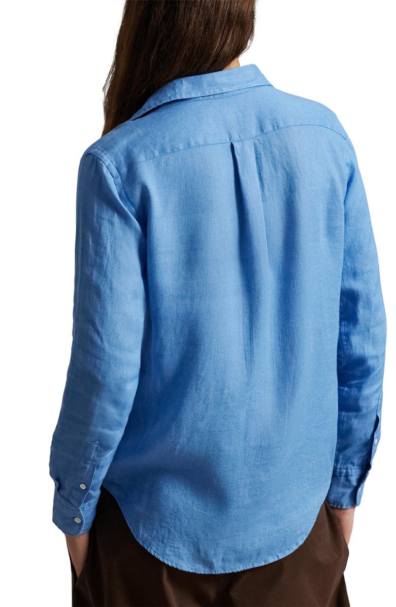 Polo Ralph Lauren Classic Fit Linen Button-Up Shirt, Alternate, color, Blue