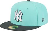 New Era Men's New Era Turquoise/Charcoal New York Yankees Two-Tone Color Pack 59FIFTY Fitted Hat