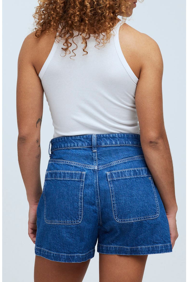 Sailor High Waist Shorts, Alternate, color, WOODSTON WASH