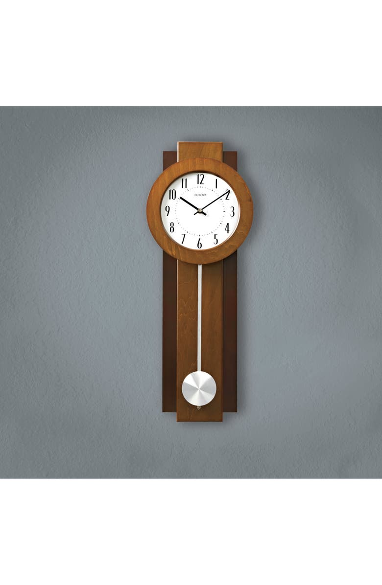 Bulova Clocks Avent Pendulum Wall Clock, Alternate, color, Walnut