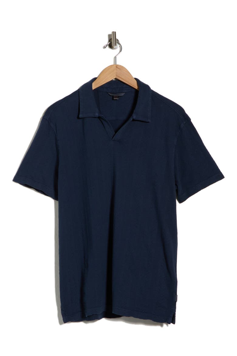 Zion Jacquard Cotton Polo, Main, color, DEEP BLUE