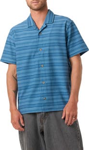 O'Neill Country Club Stripe Knit Camp Shirt