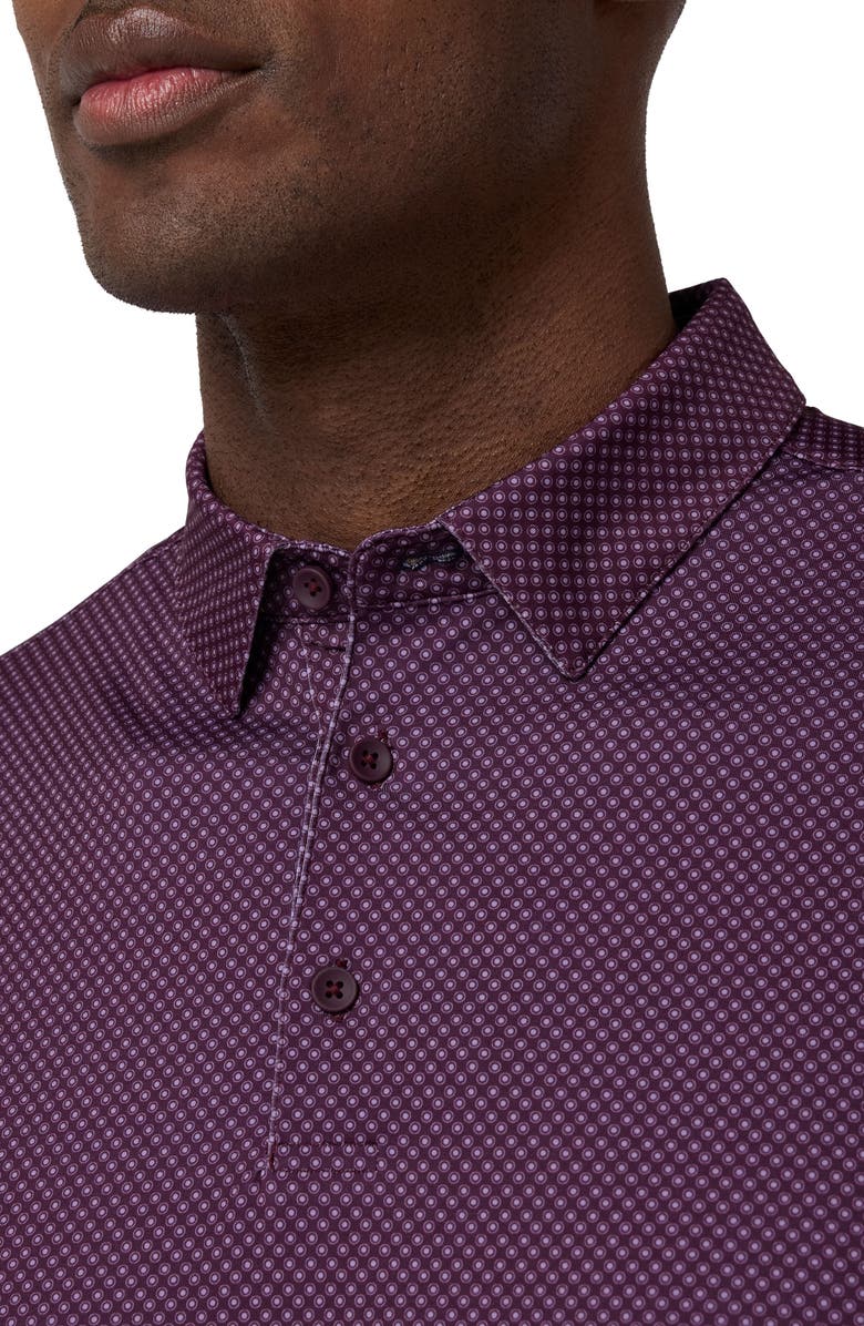 Mizzen+Main Versa Trim Fit Performance Golf Polo, Alternate, color, Eggplant Multi Texture