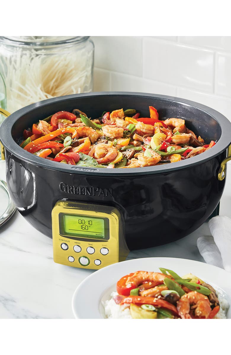 GreenPan Elite Reserve 6-Quart Smart Skillet, Alternate, color, Black