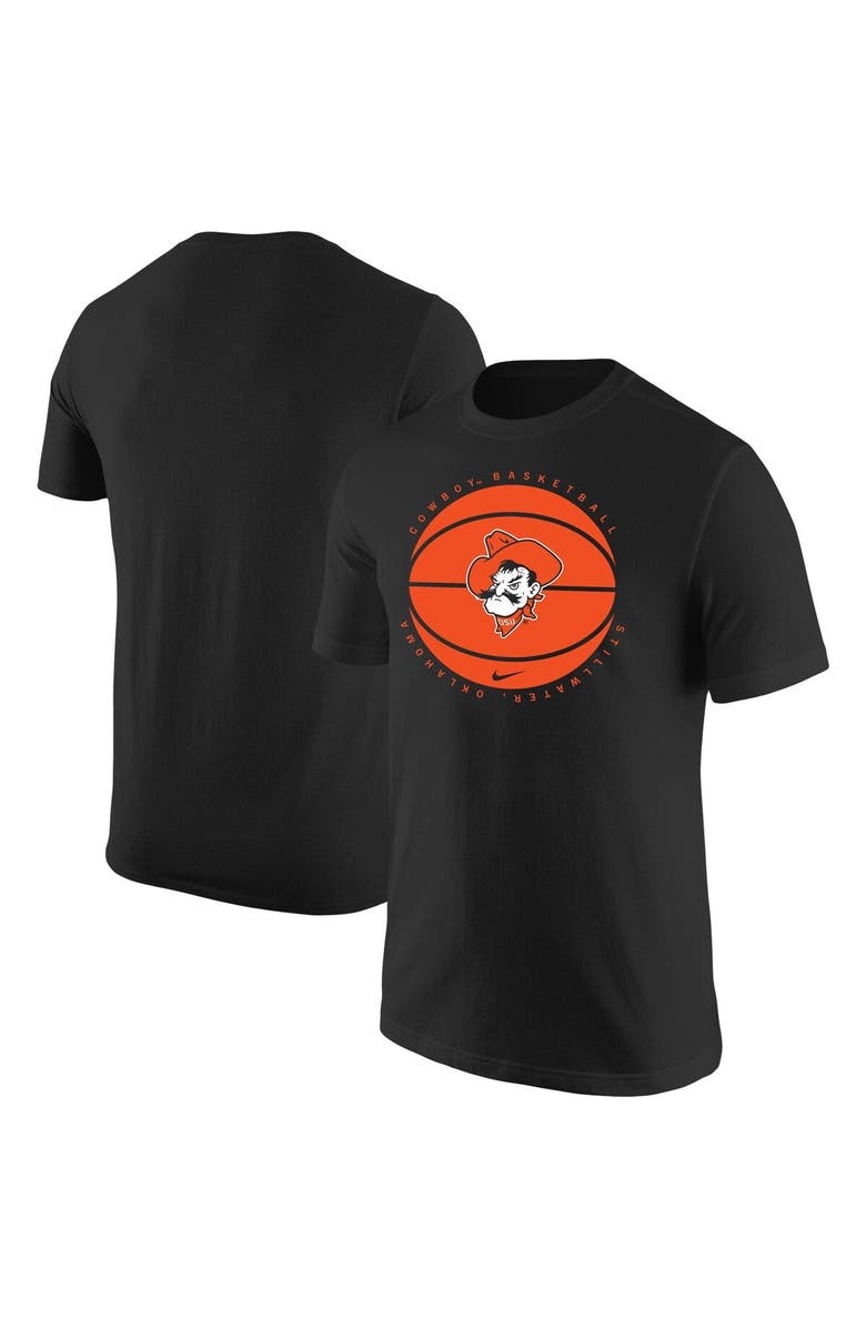 Nike Men's Nike Black Oklahoma State Cowboys Basketball Logo T-Shirt, Main, color, Black