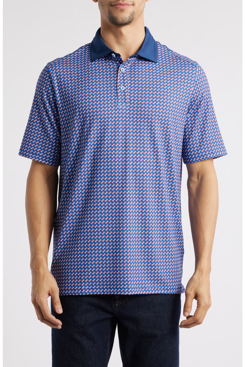 Vintage Slub Modal Blend Polo, Main, color, NAVY/ RED