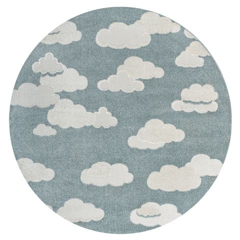 Hedwig High-Low Youth Cloud Scandi Indoor/Outdoor Area Rug