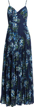 Julia Jordan Floral Pleated Gown