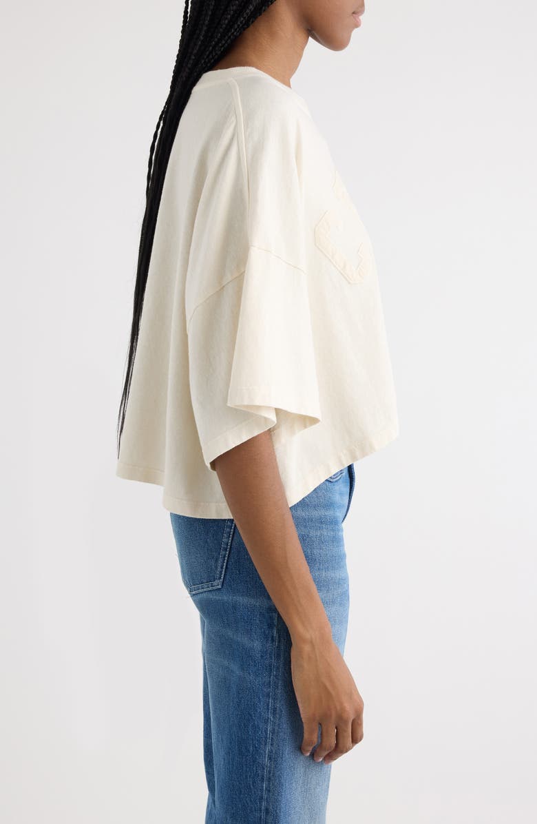 Chloé College Appliqué Crop T-Shirt, Alternate, color,