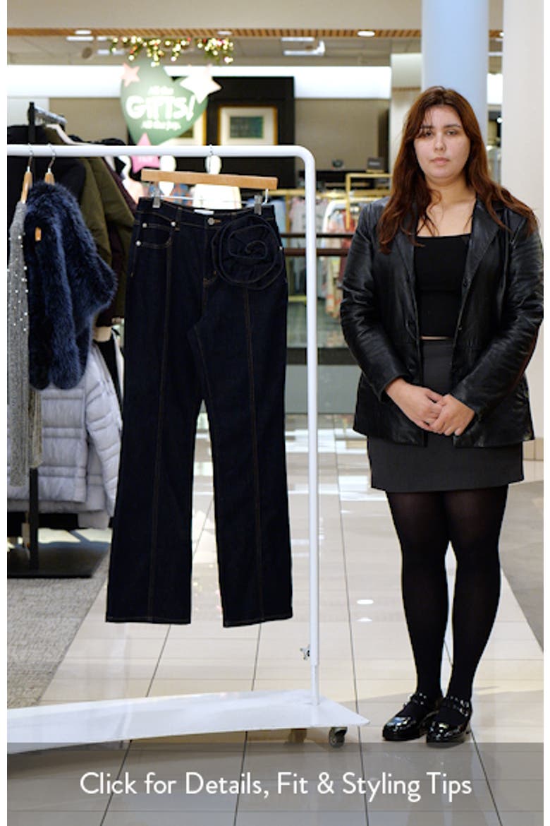 Rosette Detail High Waist Jeans video