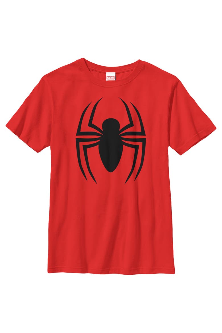 Boy's Marvel Spider-Man Logo  Graphic T-Shirt, Main, color, Red