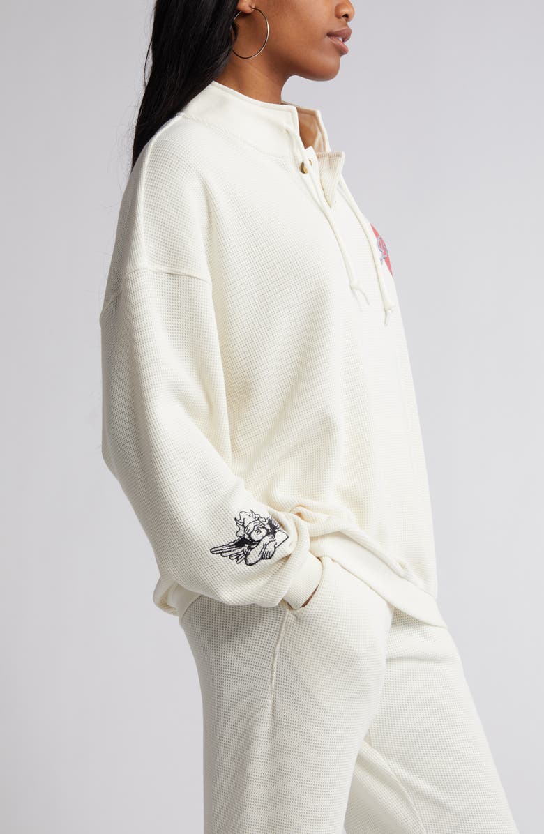 BOYS LIE On the Edge Waffle Knit Graphic Henley, Alternate, color,