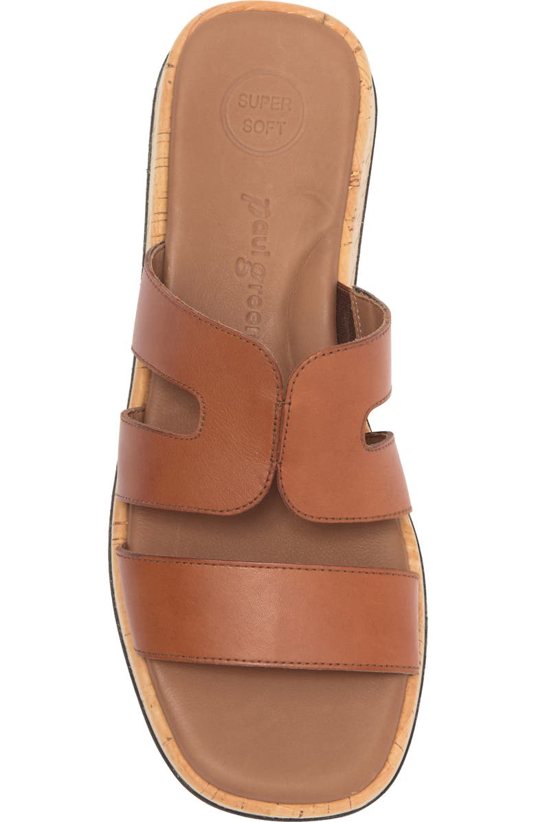 Paul Green Rae Slide Sandal, Alternate, color, Cognac Leather