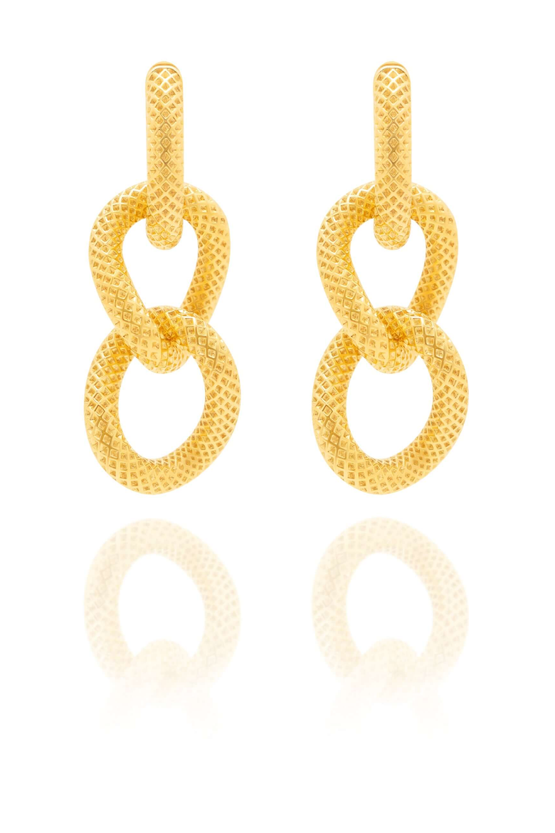 Gotham Nights Earrings, Alternate, color, Gold