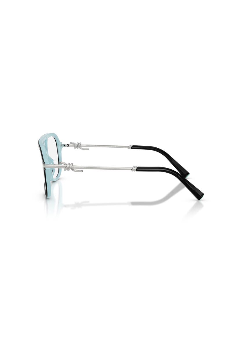 Tiffany & Co. 56mm Pilot optical glasses, Alternate, color, Black