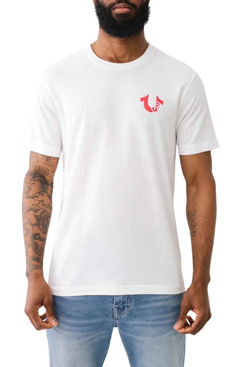 True Religion Brand Jeans Flag Graphic T-Shirt, Main, color, 