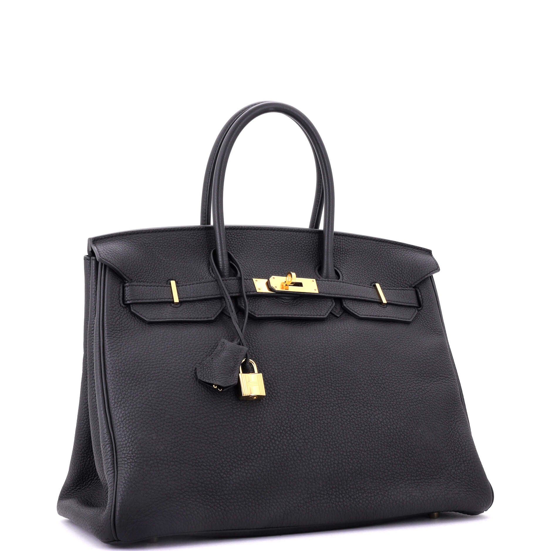 Pre-Owned Hermes Birkin Handbag Black Togo with Gold Hardware 35, Alternate, color, 