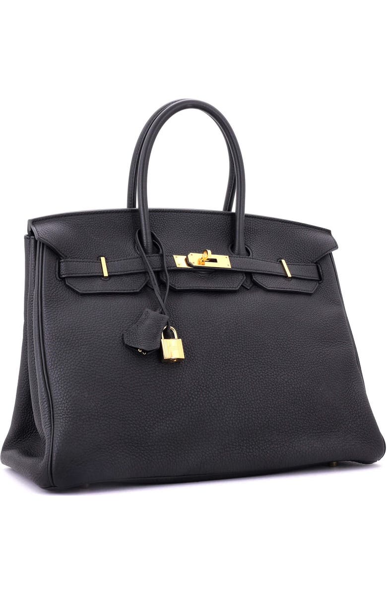 Pre-Owned Hermes Birkin Handbag Black Togo with Gold Hardware 35, Alternate, color, Noir