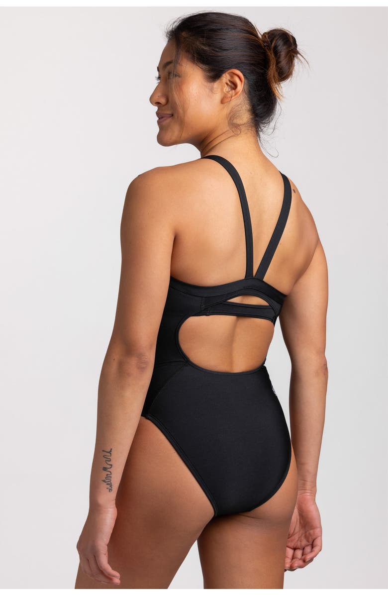 JOLYN Caroline Women's Athletic One Piece Swimsuit, Alternate, color, Black