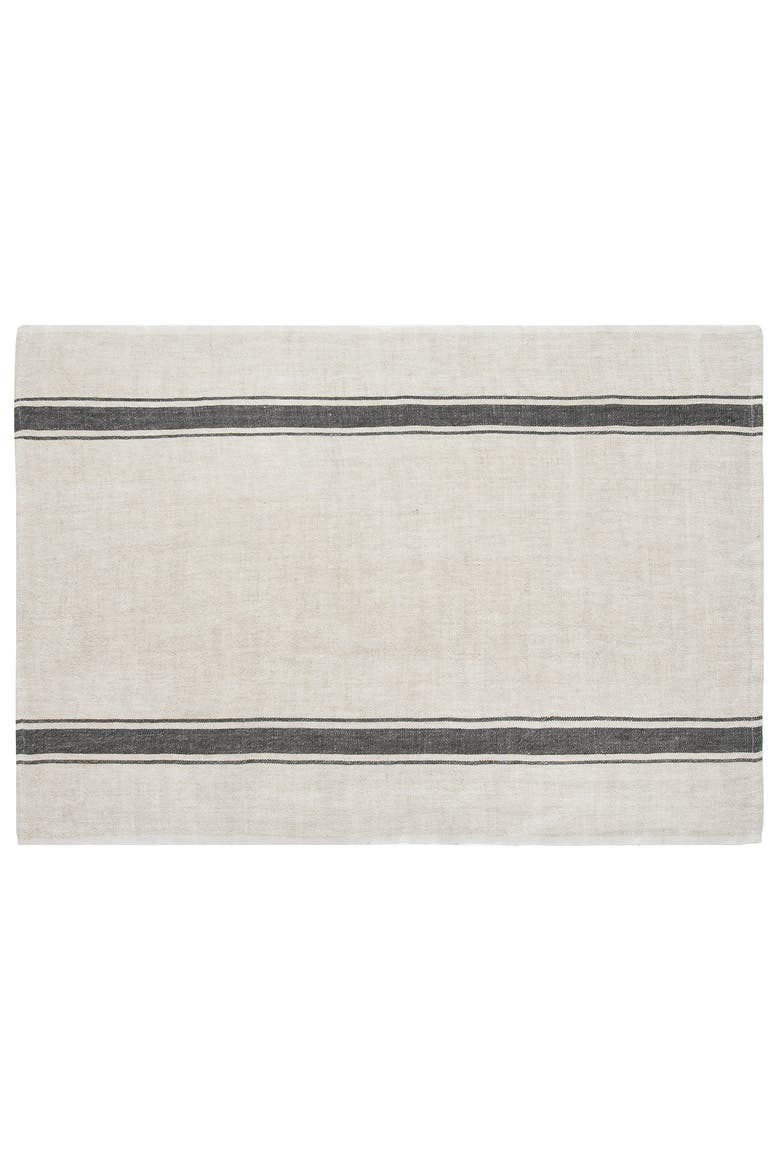 Marseille Tea Towels - Set of 2, Alternate, color, Black, Natural 20" x 30"