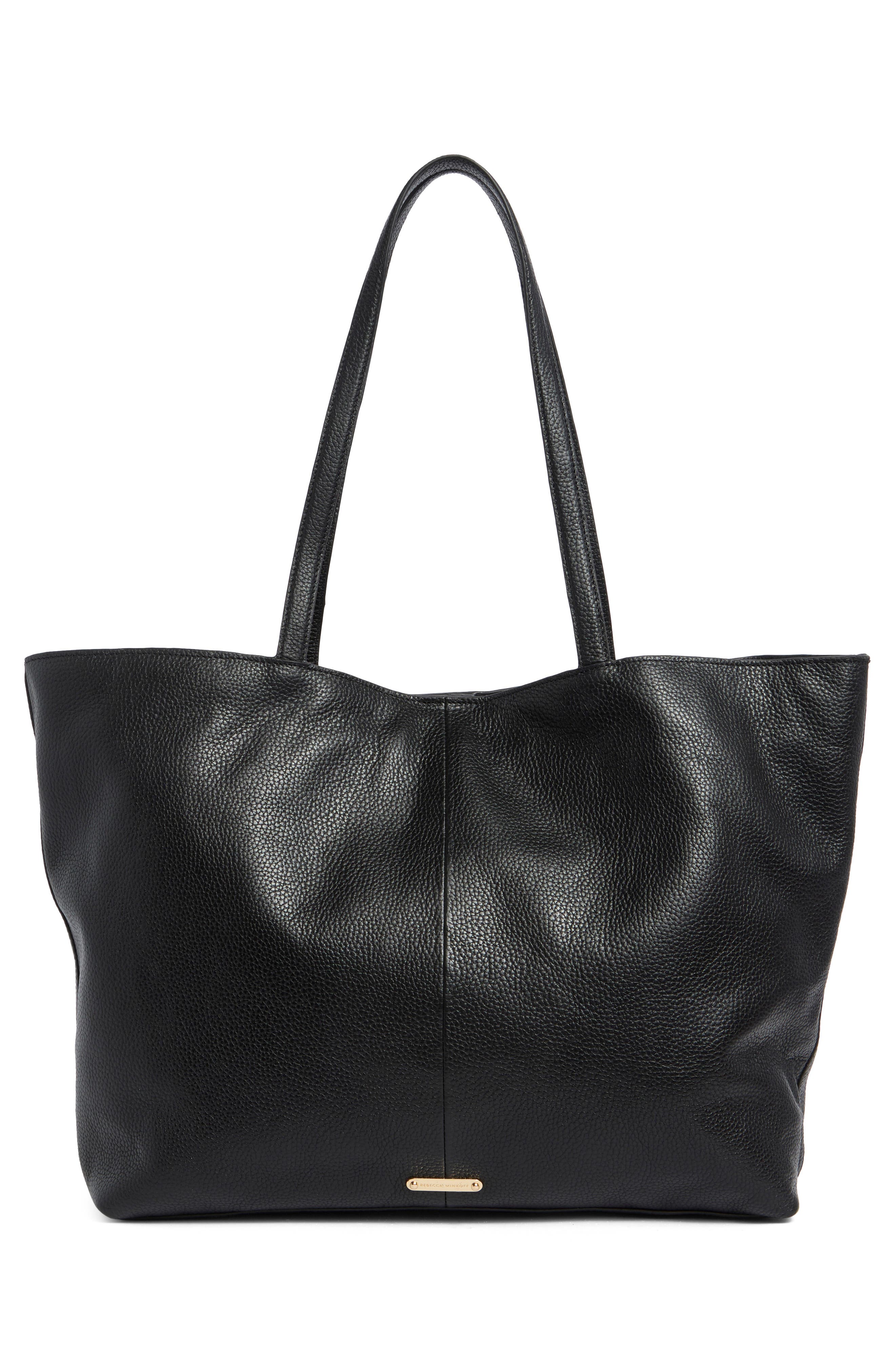 Rebecca Minkoff Darren Pocket Tote Bag, Alternate, color, Black