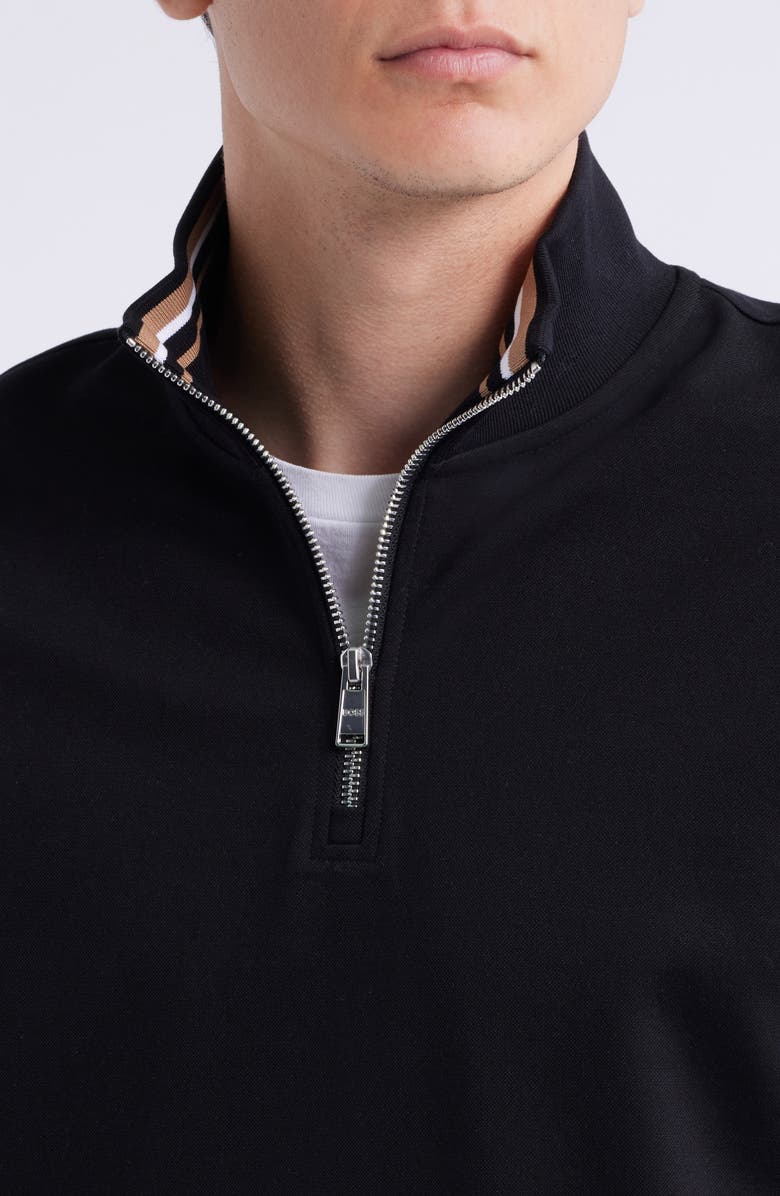 BOSS Stimmann Half Zip Top, Alternate, color, Black