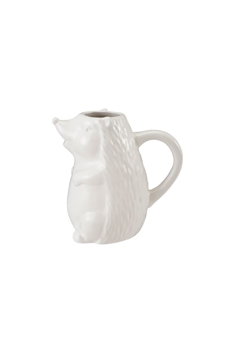 Artisan Dolomite Hedgehog Creamer, Main, color, White