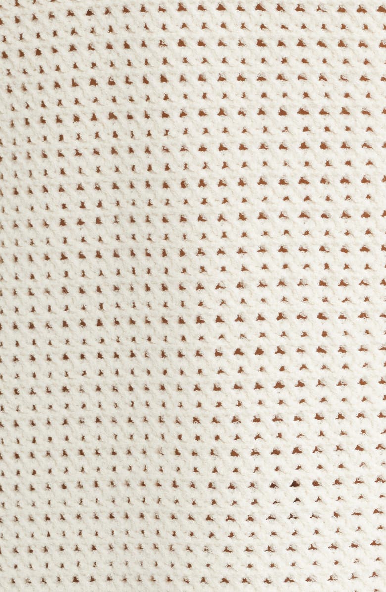 FRAME The Daybreak Open Stitch Polo Sweater, Alternate, color, Cream Multi
