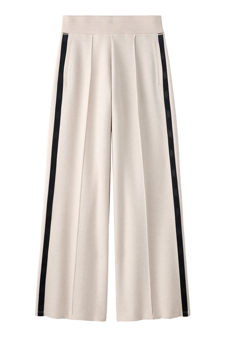 Dreamglow Performance High Waist Wide Leg Trousers, Alternate, color, SAND/ PURE BLACK