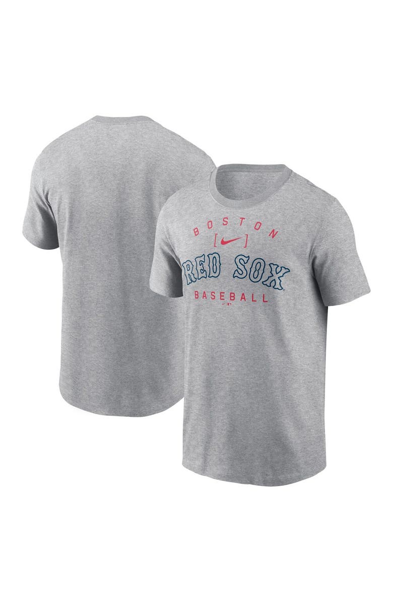 Nike Men's Nike Heather Gray Boston Red Sox Home Team Athletic Arch T-Shirt, Main, color,