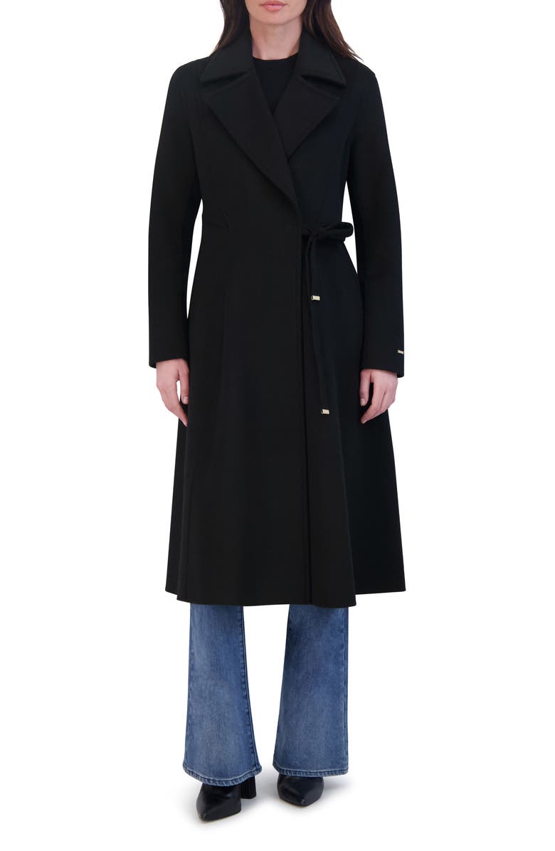 Tahari Shay Wool Blend Wrap Coat, Main, color,
