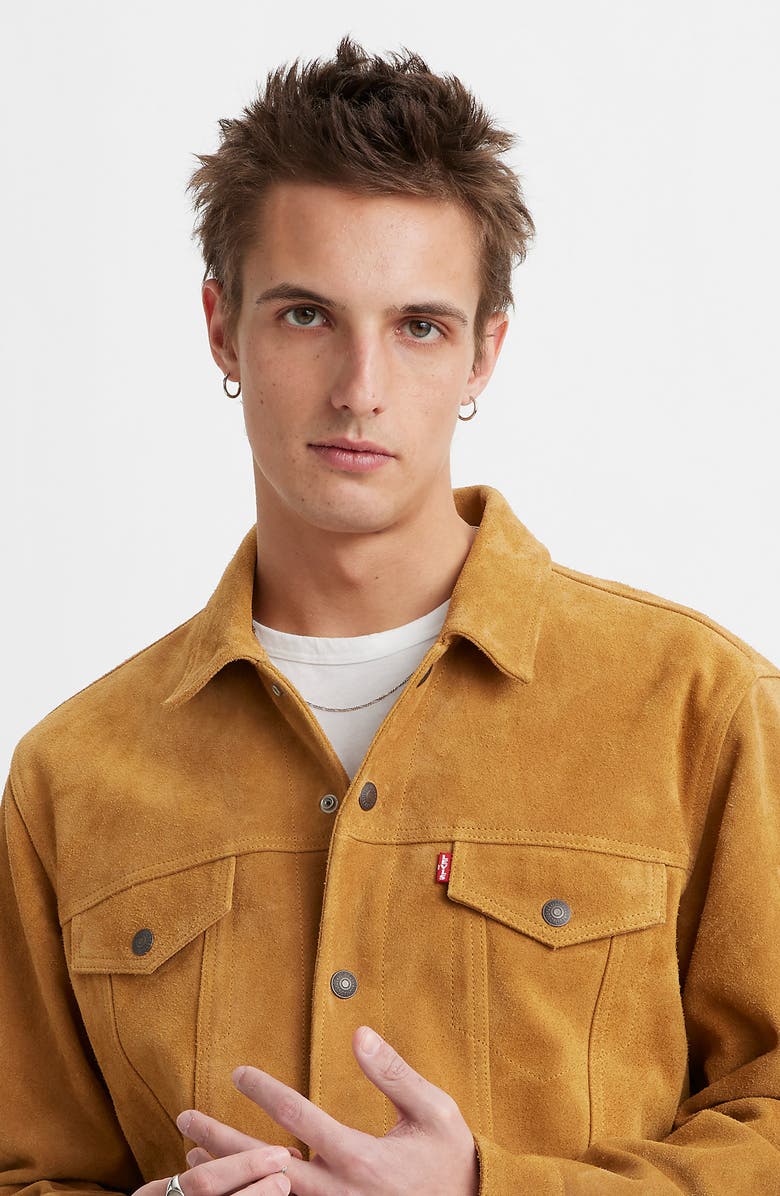 Levi's<sup>®</sup> Highland Suede Trucker Jacket, Alternate, color, 