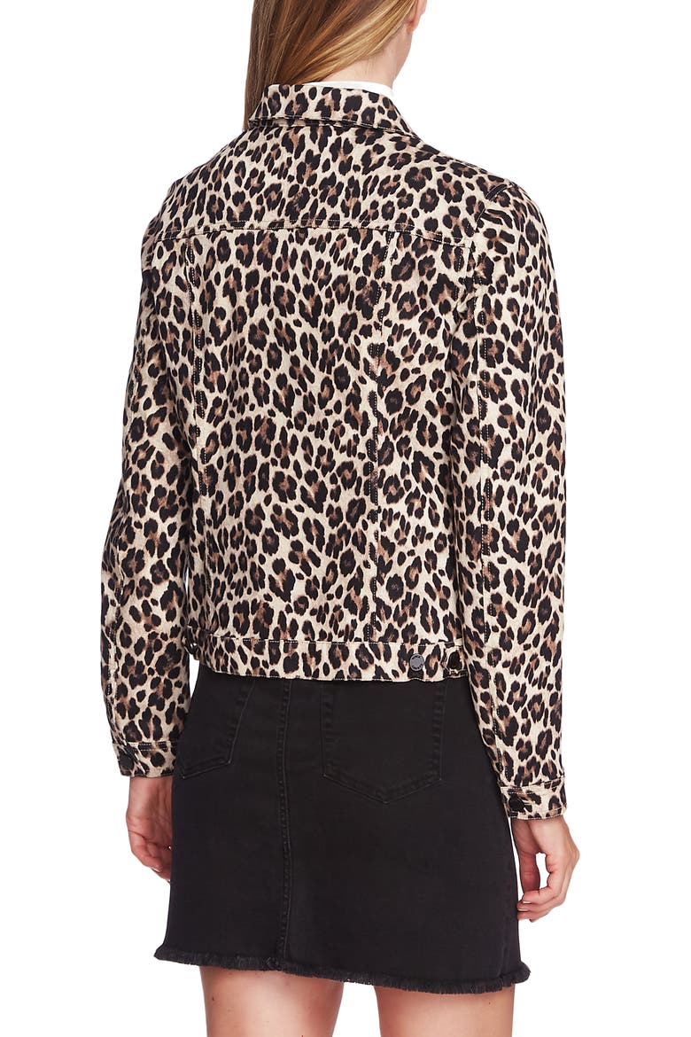 Leopard Print Denim Jacket, Alternate, color, RICH BLACK