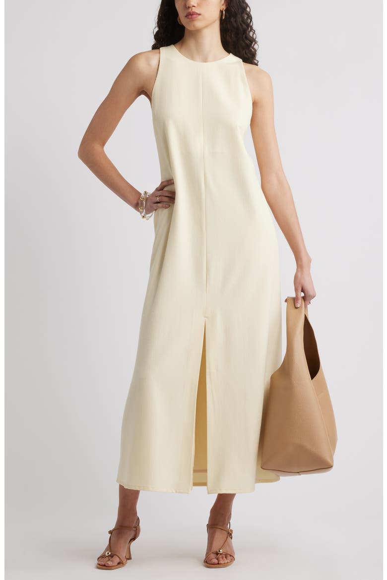 Racerback Tank Maxi Dress, Alternate, color, YELLOW PALE